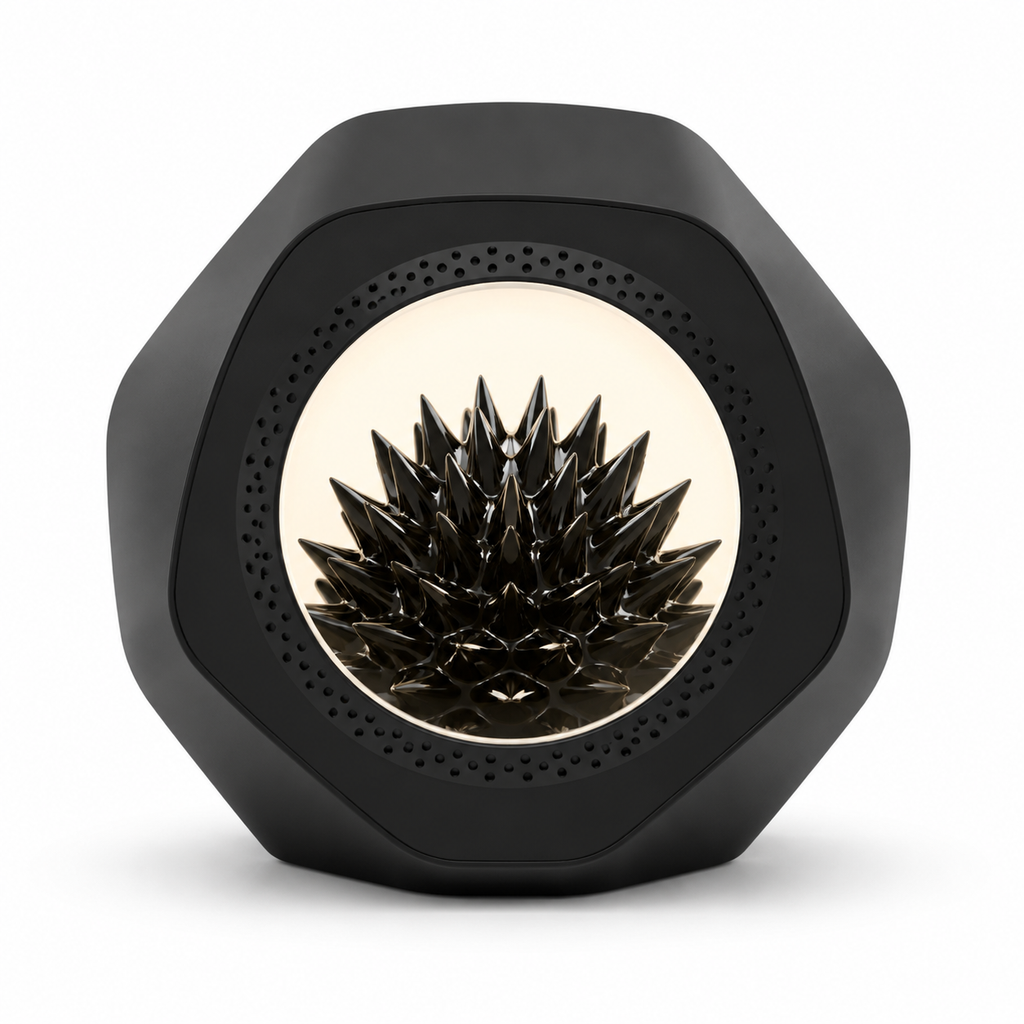 NUREYA Alien Hexagon Ferrofluid Bluetooth Speaker | Cyberpunk Desk Audio Visualizer