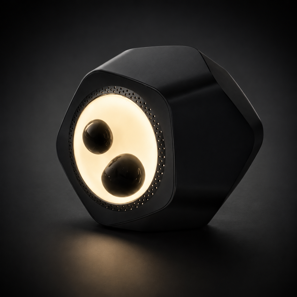 NUREYA Alien Hexagon Ferrofluid Bluetooth Speaker | Cyberpunk Desk Audio Visualizer