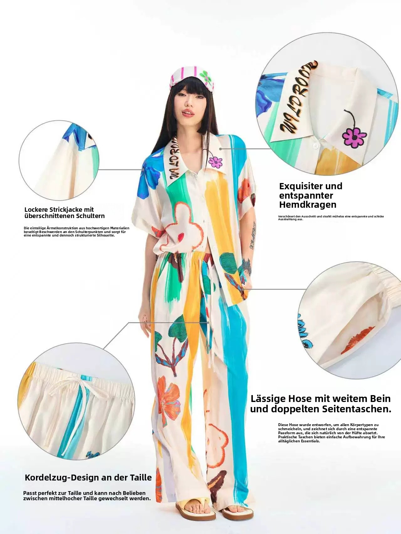 Wildrooms Colorblock Shirt Set