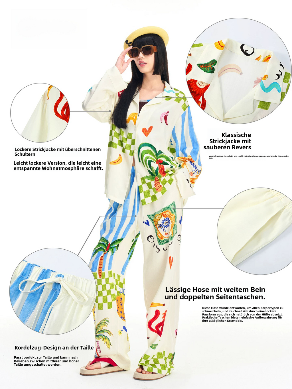 Wildrooms Colorblock Shirt Set