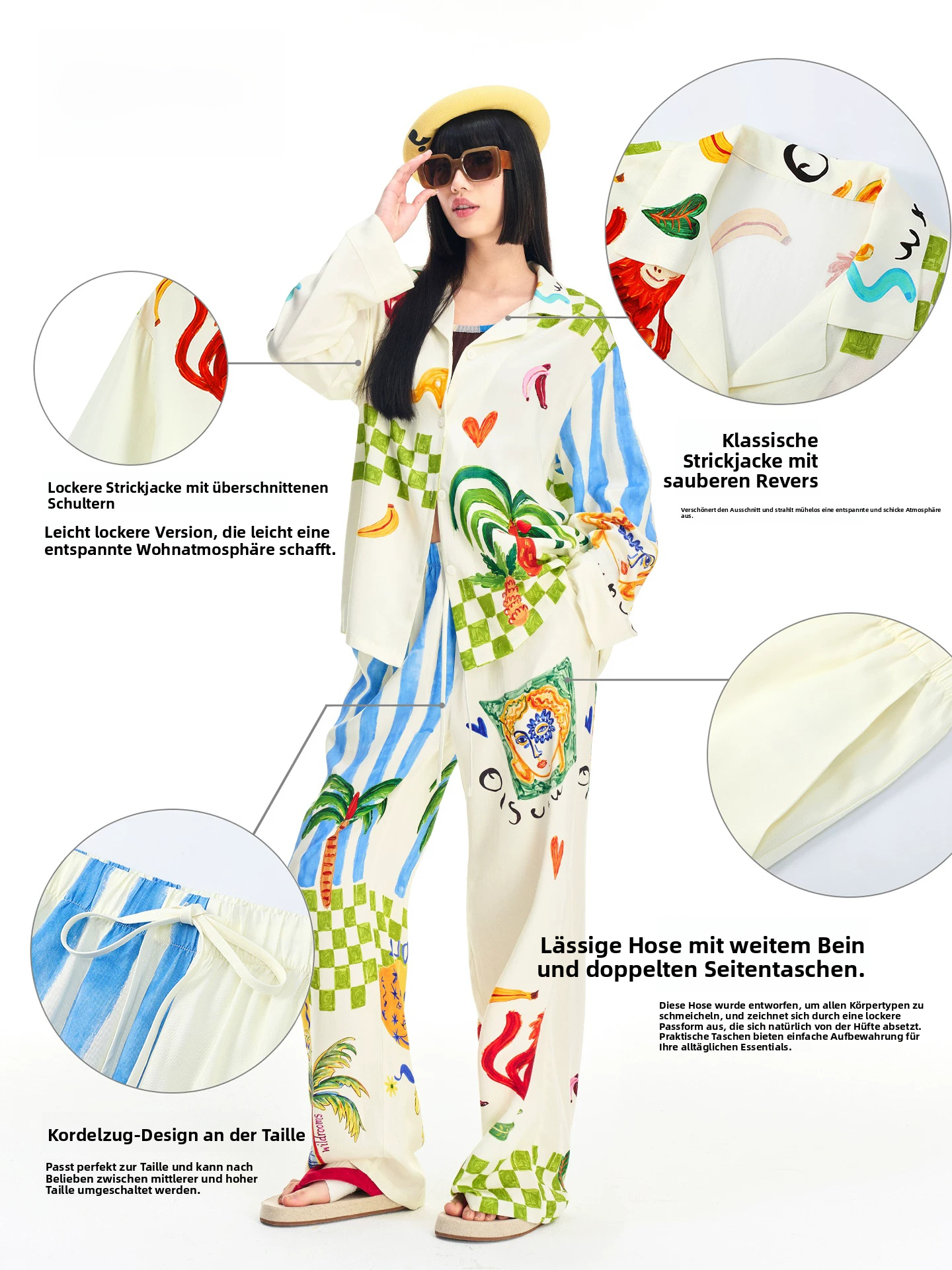 Wildrooms Colorblock Shirt Set