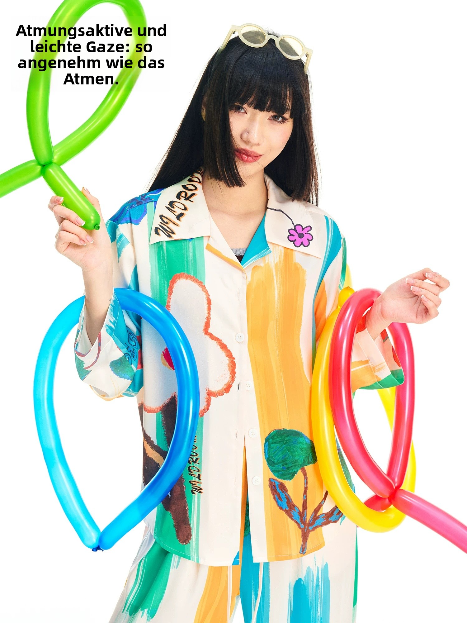 Wildrooms Colorblock Shirt Set