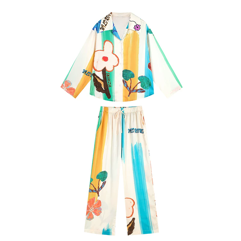 Wildrooms Colorblock Shirt Set