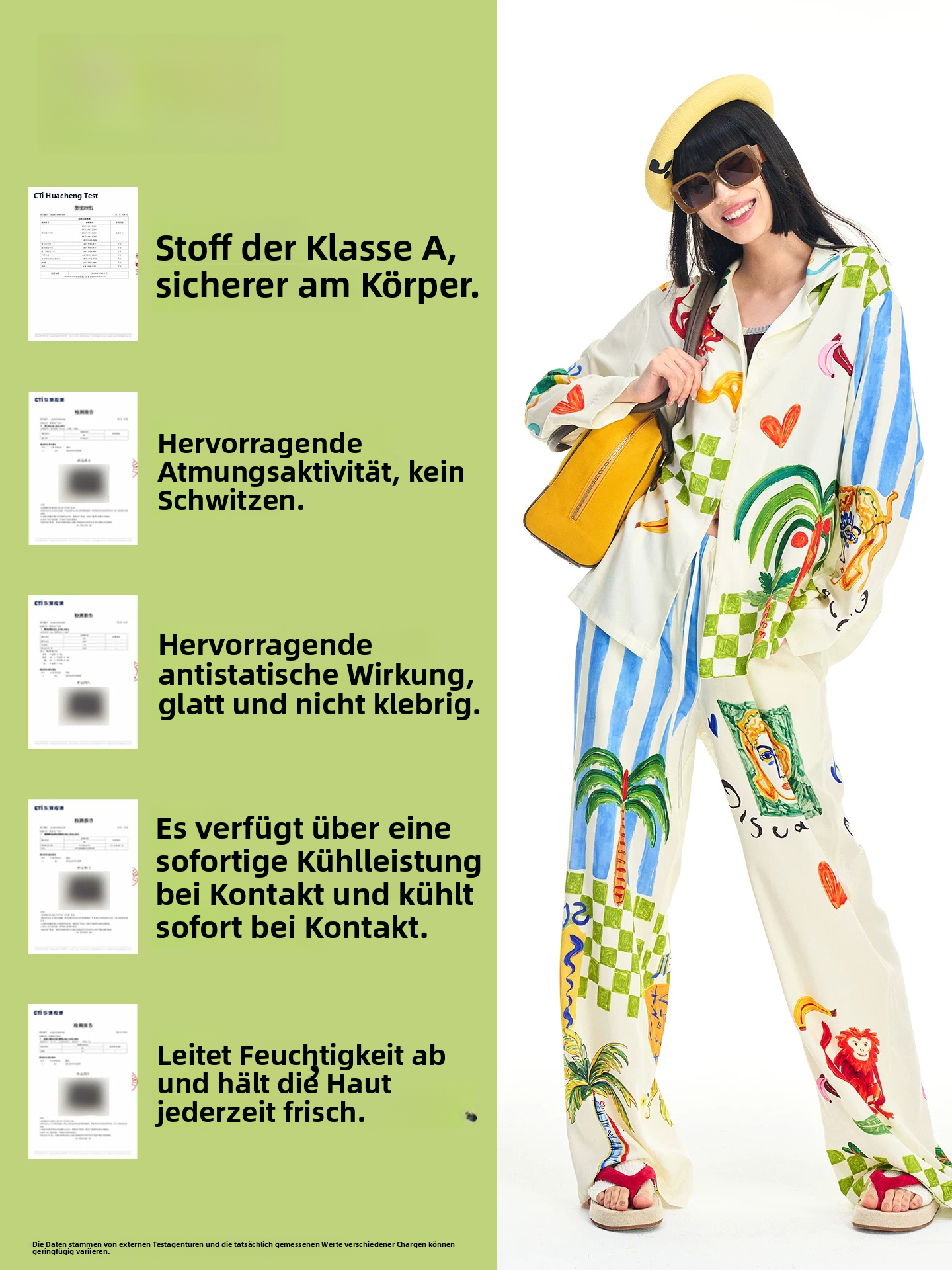 Colorful Artistic Print Lounge Set for Women