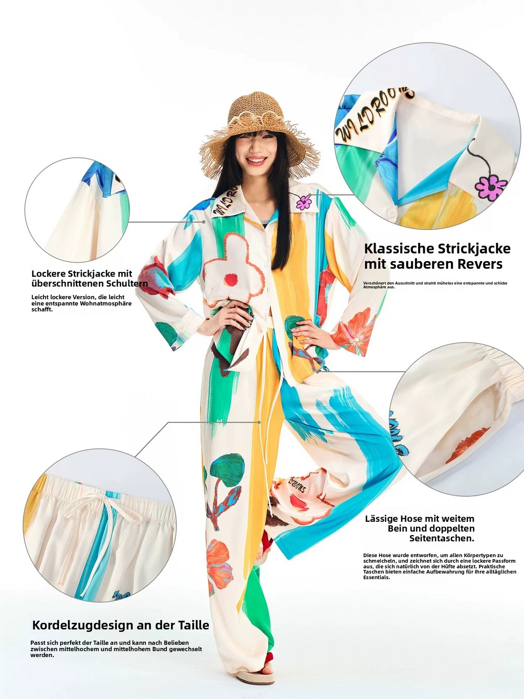 Wildrooms Colorblock Shirt Set