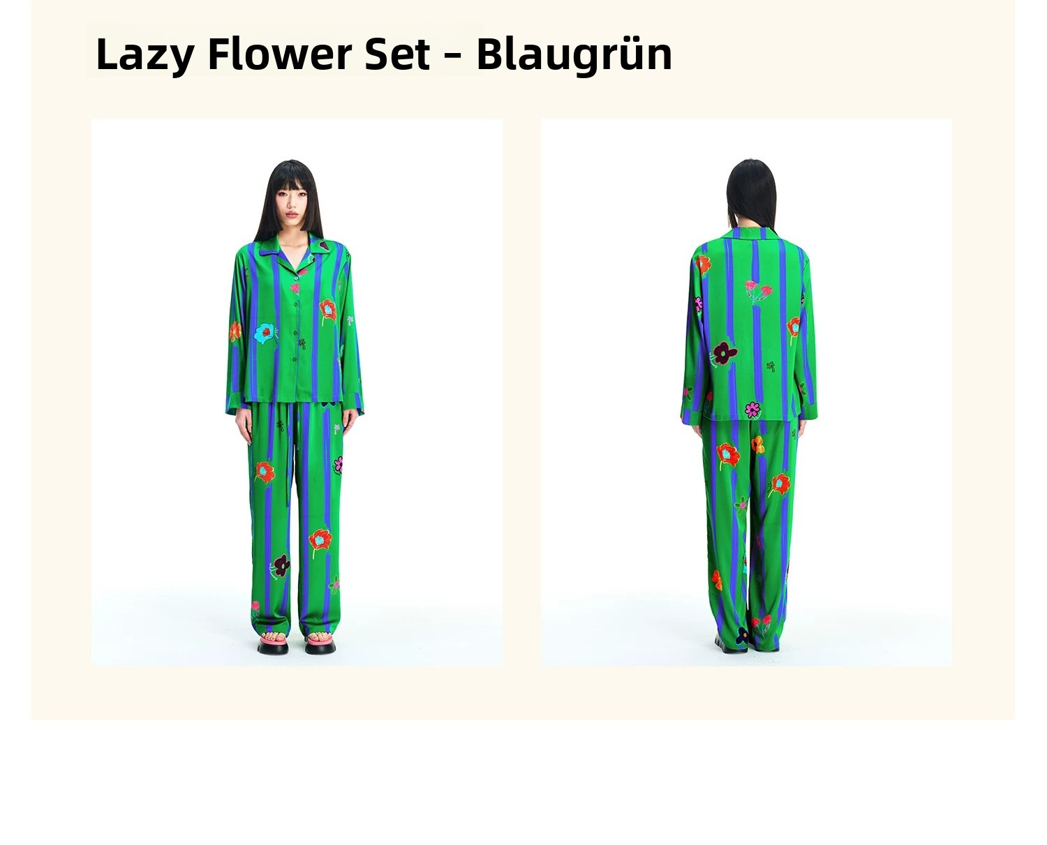 Floral Print Lounge Set for Women – Relaxed Fit Pajama Set